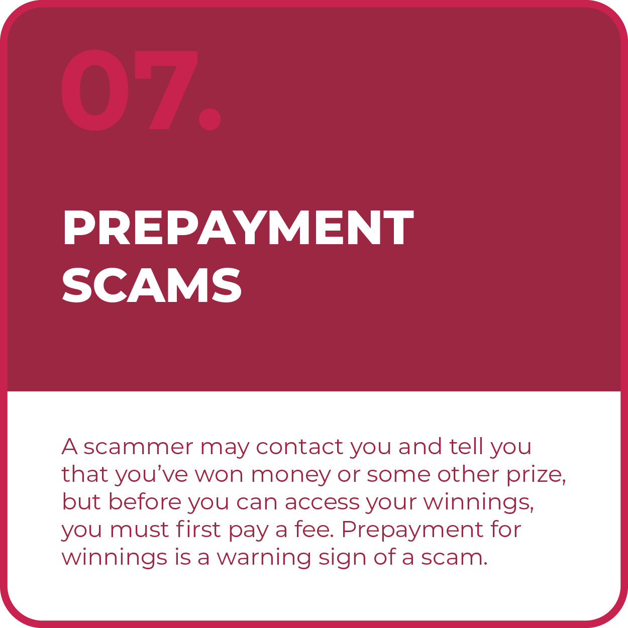 Popular scam seven